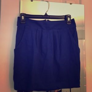 Navy blue mini skirt